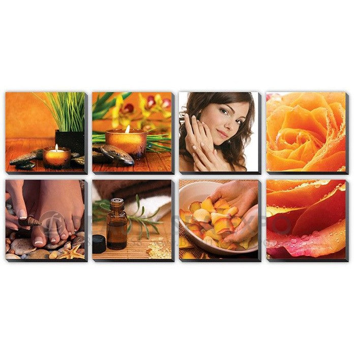 Golden Spa Ensemble Canvas Mural