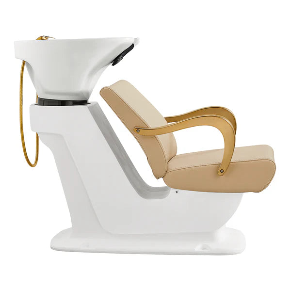 Beckman Gold Shampoo Chair with Adjustable Seat