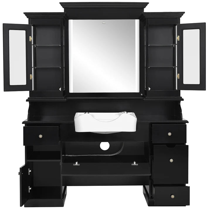 Mohegan LED Barber Front Wash Station