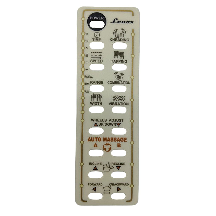 J&A - Remote Control Sticker For Lenox SE & Lenox GX